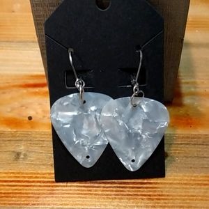 Guitar pick earrings